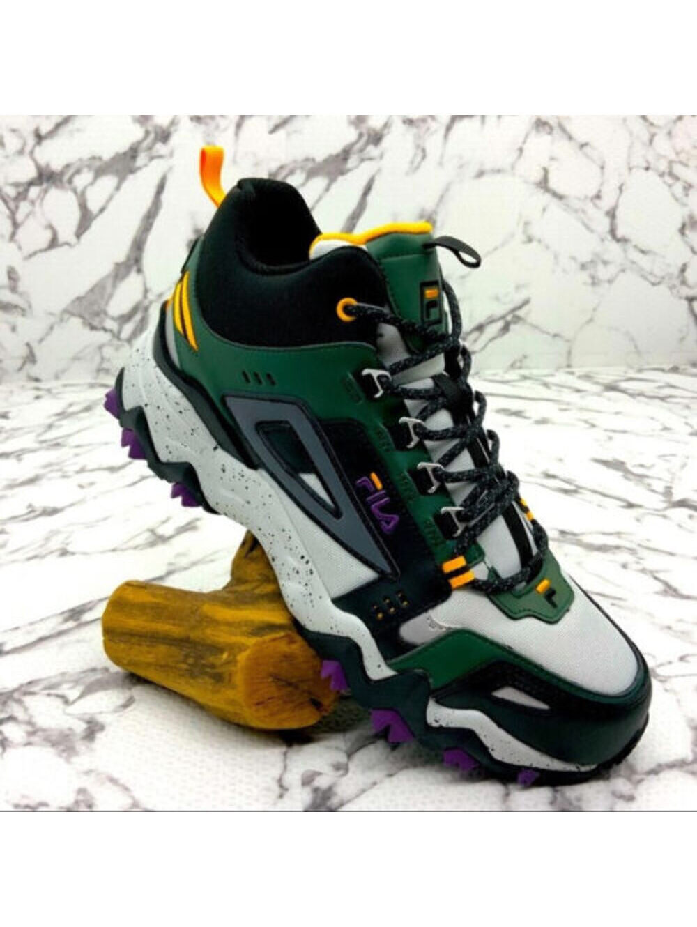 Men's Fila Oakmont Tr Mid Green | Purple Sneakers NWT